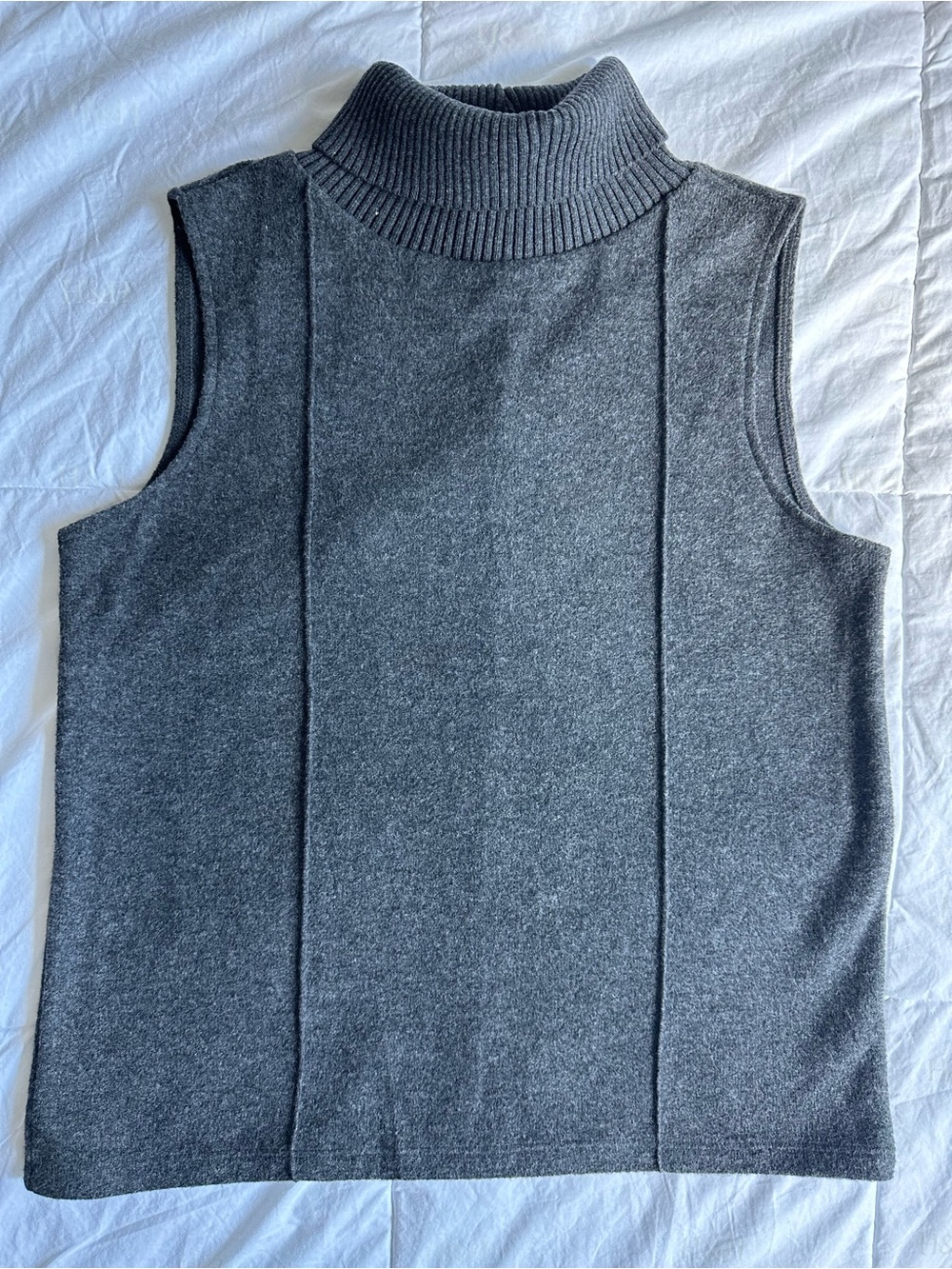 Truth Charcoal Gray Sleeveless Turtleneck Sweater